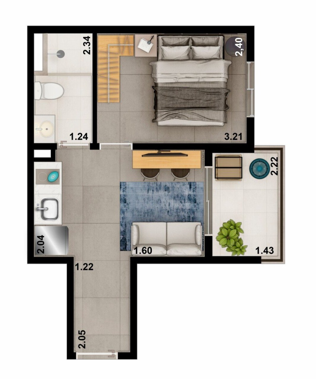 Apartamento à venda com 1 quarto, 27m² - Foto 32