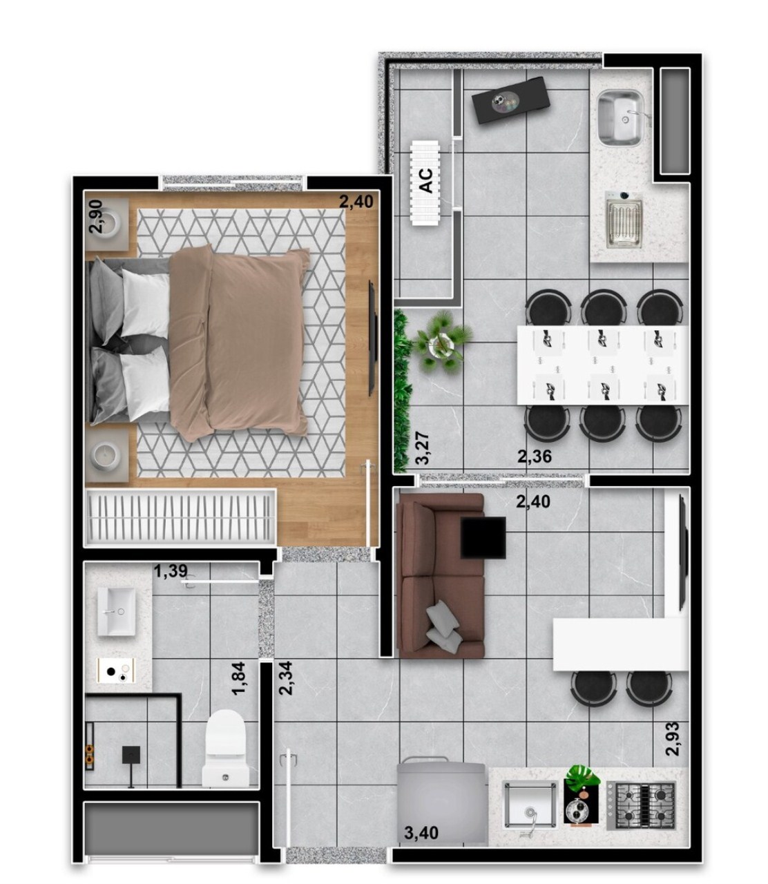 Apartamento à venda com 1 quarto, 33m² - Foto 29