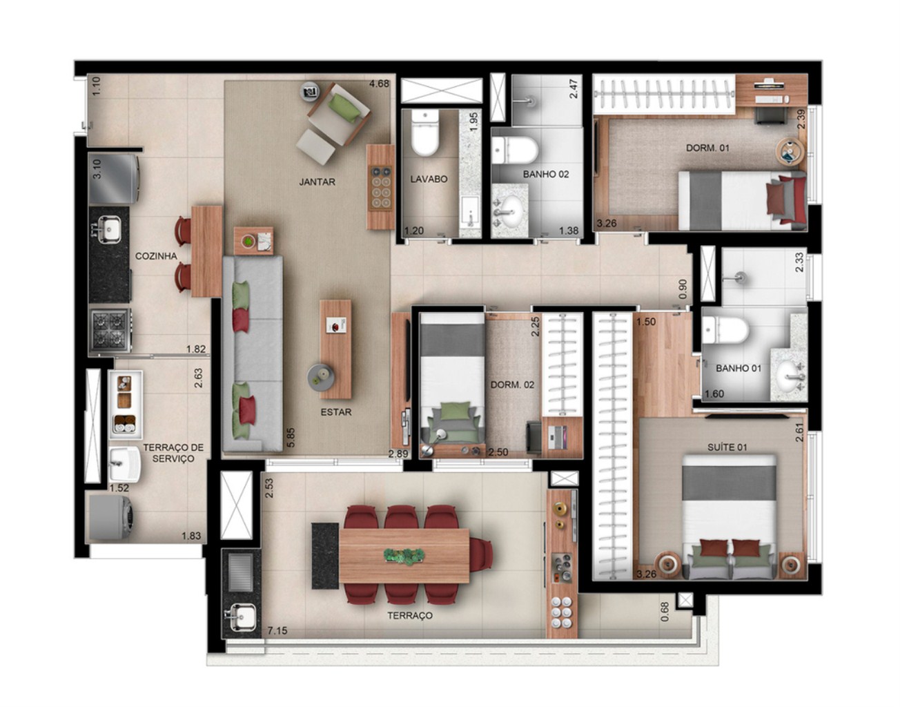 Apartamento, 3 quartos, 95 m² - Foto 22