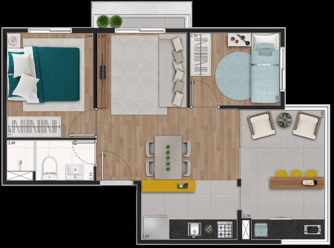 Apartamento, 3 quartos, 47 m² - Foto 20