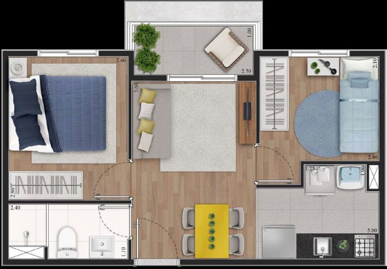 Apartamento, 3 quartos, 47 m² - Foto 15