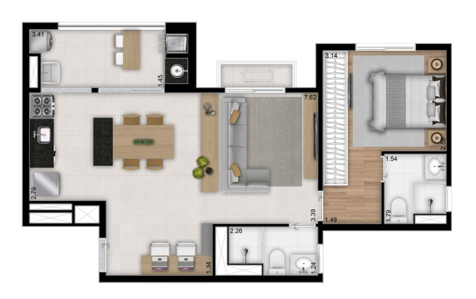 Apartamento, 1 quarto, 22 m² - Foto 23