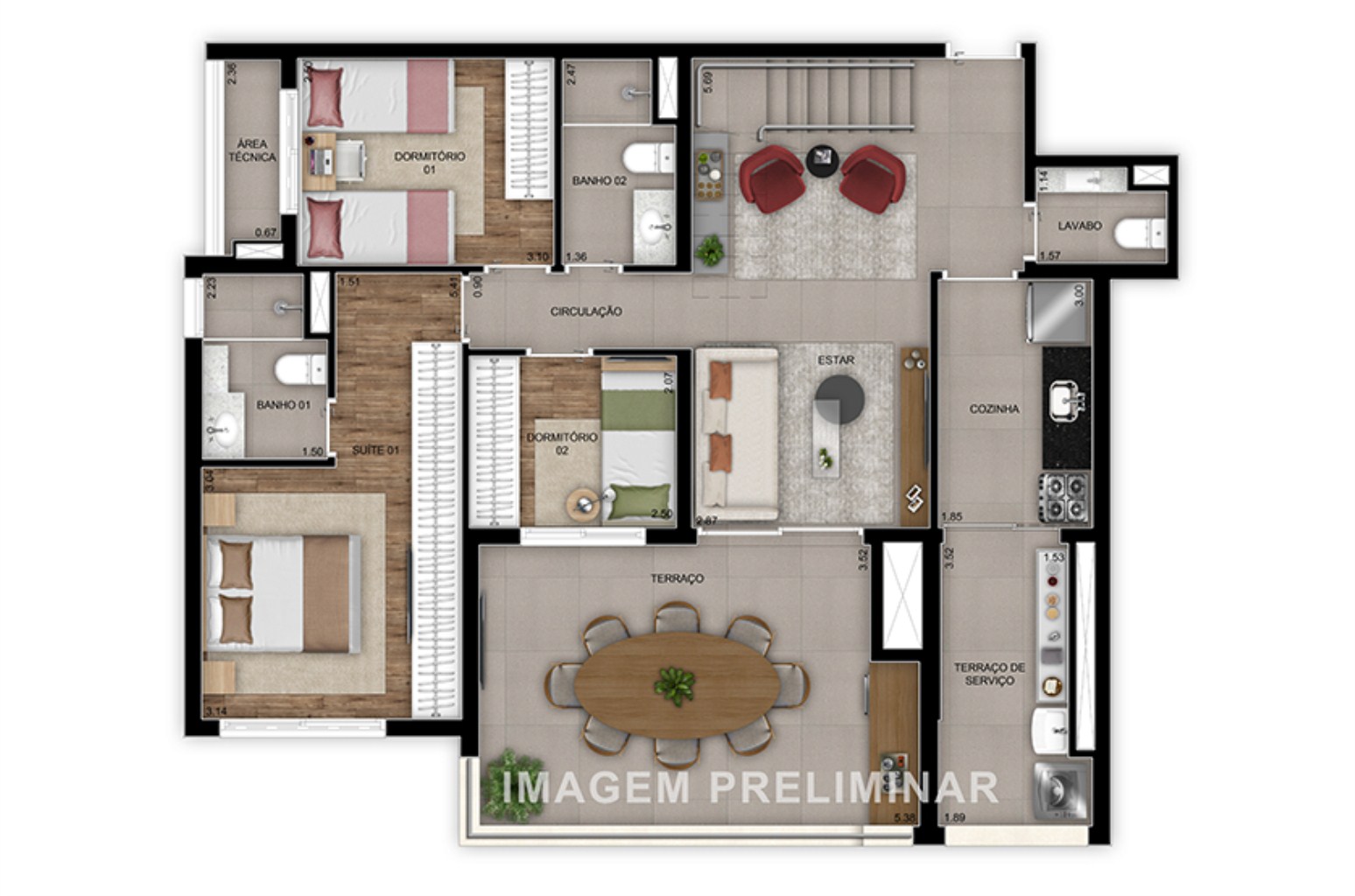 Apartamento à venda com 3 quartos, 128m² - Foto 36