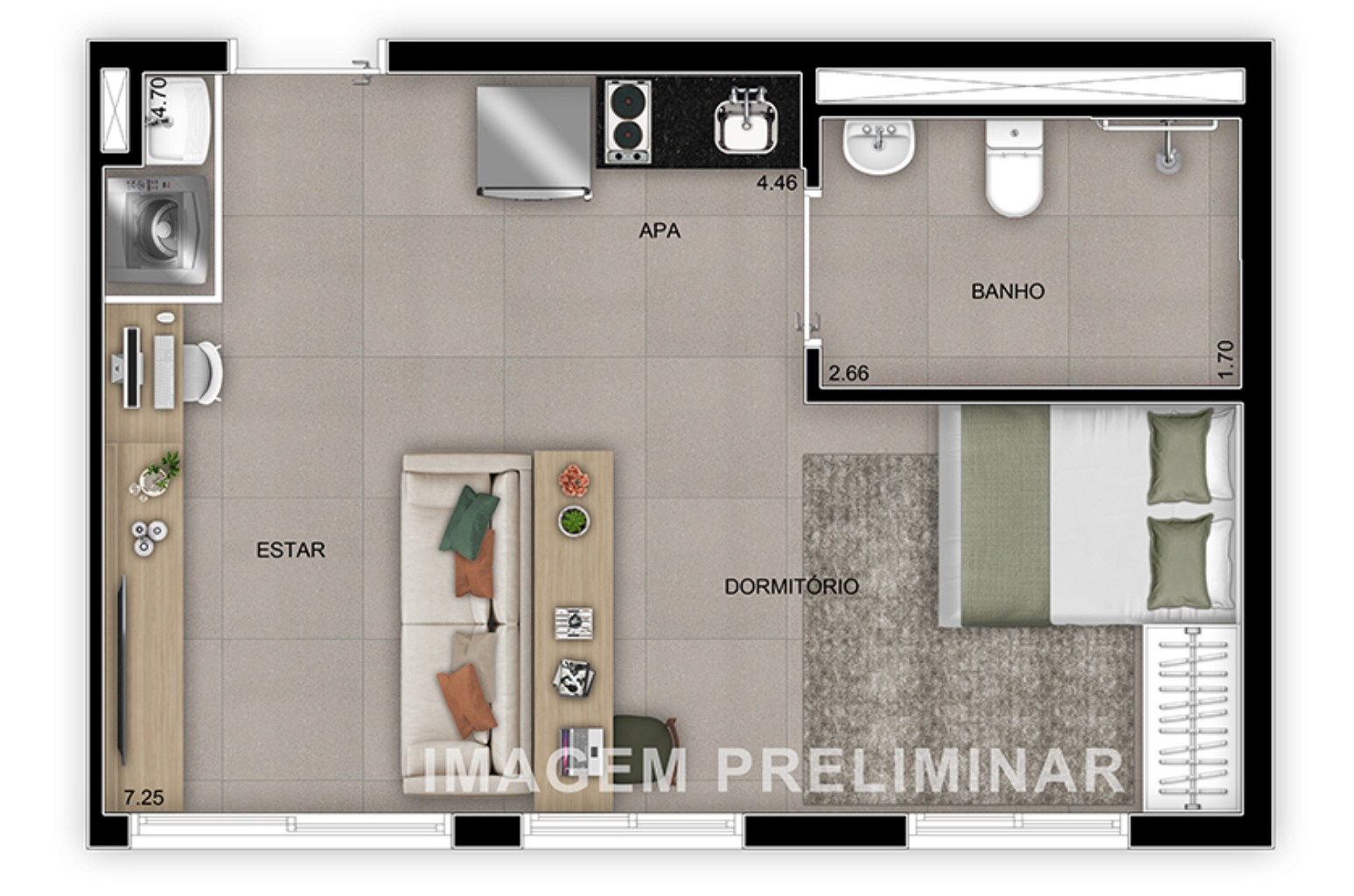 Apartamento à venda com 2 quartos, 38m² - Foto 9