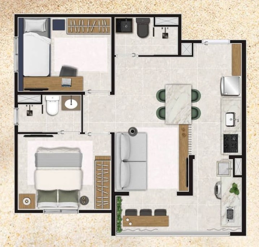 Apartamento à venda com 3 quartos, 60m² - Foto 36