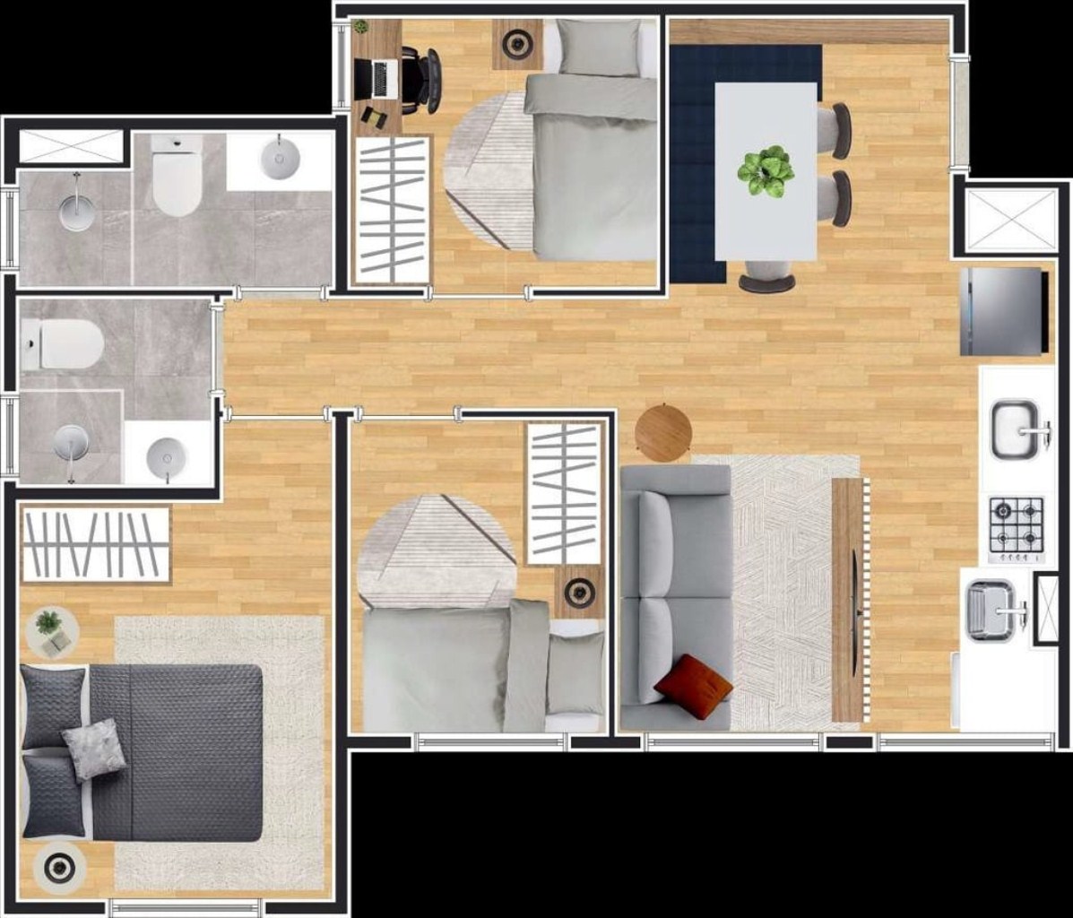 Apartamento à venda com 3 quartos, 48m² - Foto 37