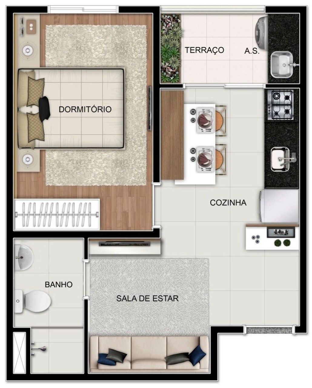 Apartamento à venda com 2 quartos, 37m² - Foto 9