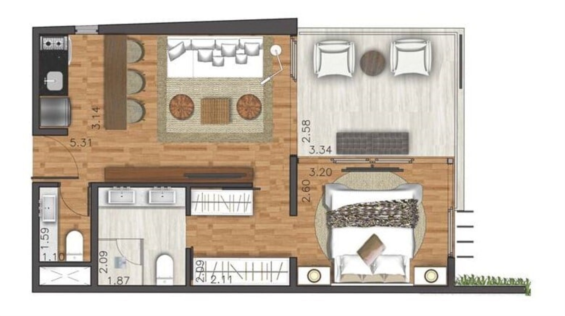 Apartamento à venda com 1 quarto, 138m² - Foto 9