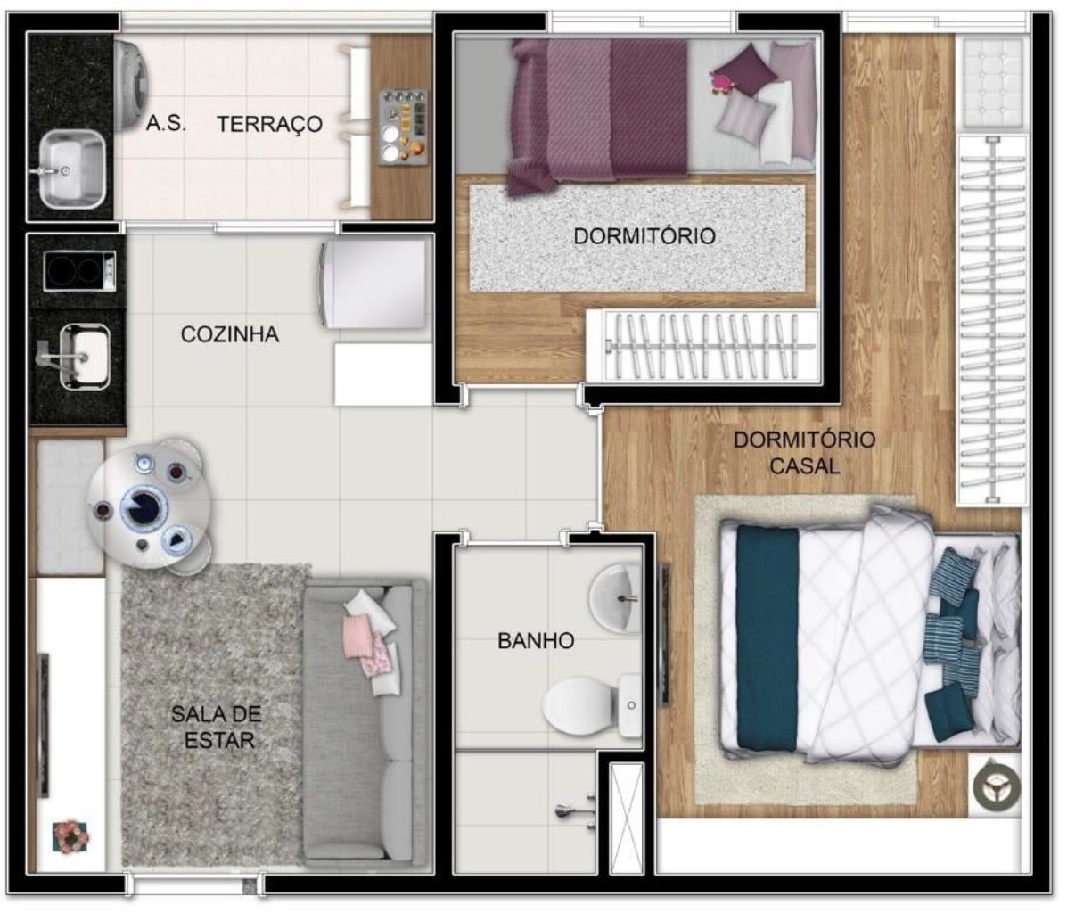 Apartamento à venda com 2 quartos, 37m² - Foto 10