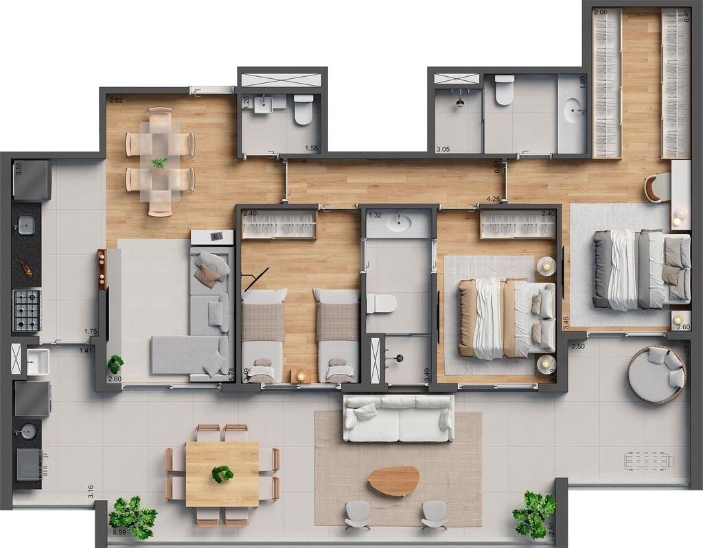 Apartamento à venda com 3 quartos, 117m² - Foto 4