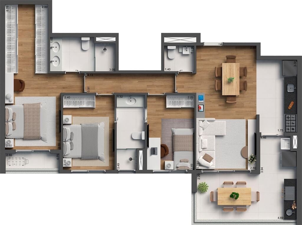 Apartamento à venda com 3 quartos, 117m² - Foto 8