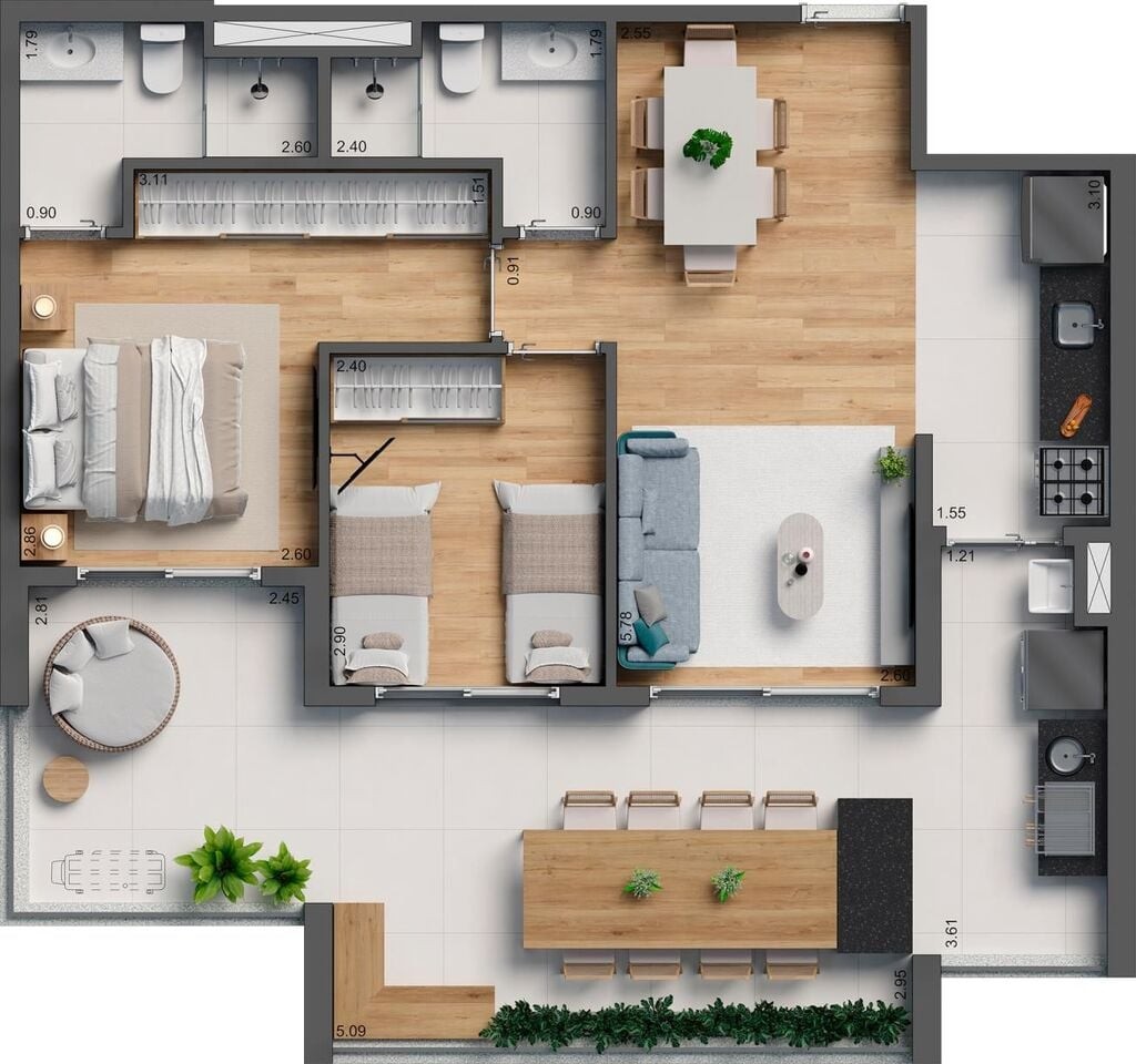 Apartamento à venda com 3 quartos, 117m² - Foto 10