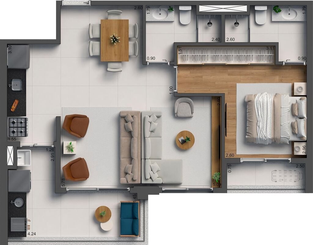 Apartamento à venda com 3 quartos, 137m² - Foto 10