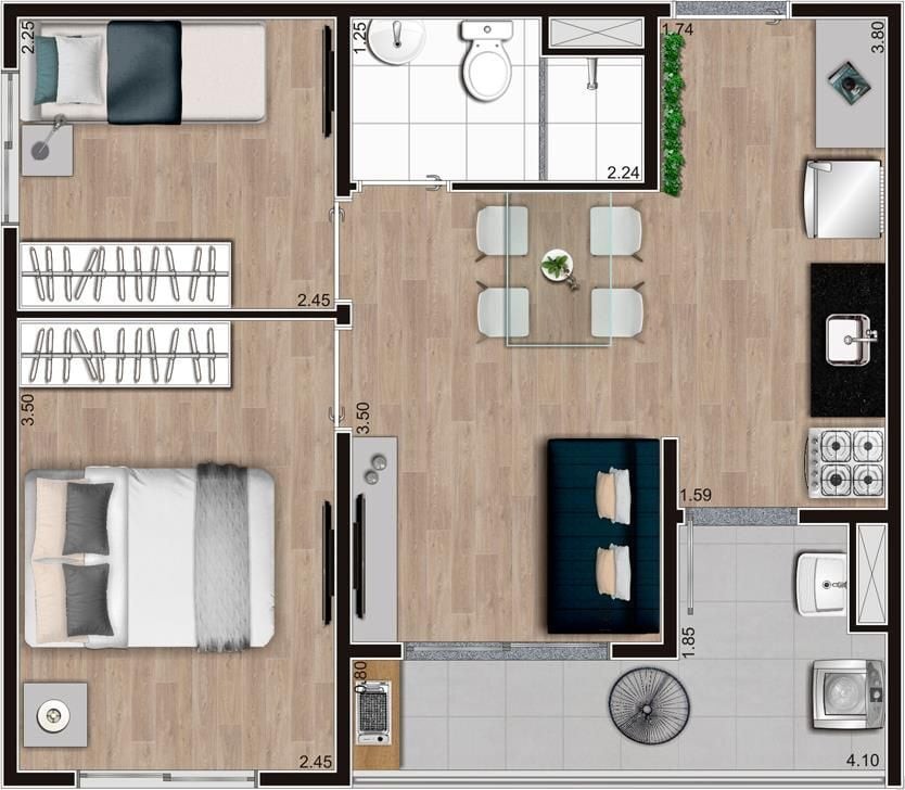 Apartamento à venda com 2 quartos, 43m² - Foto 34