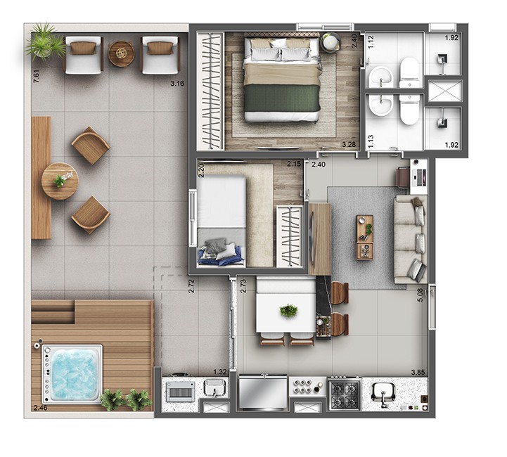 Apartamento à venda com 2 quartos, 40m² - Foto 31