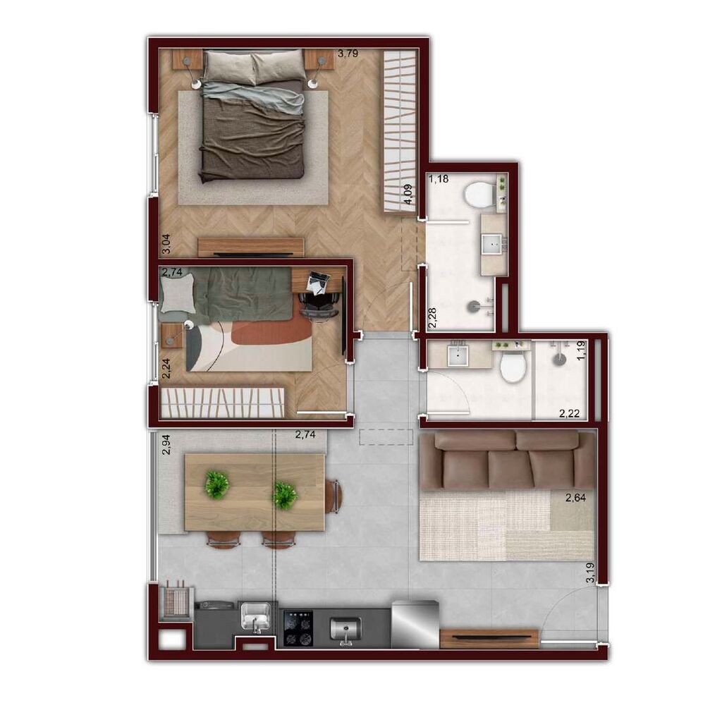 Apartamento à venda com 2 quartos, 43m² - Foto 34