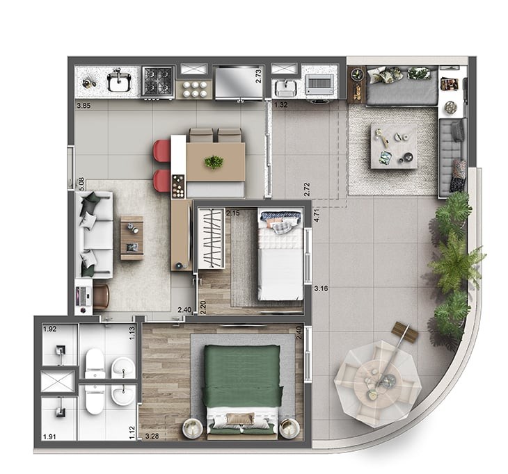 Apartamento à venda com 2 quartos, 42m² - Foto 30