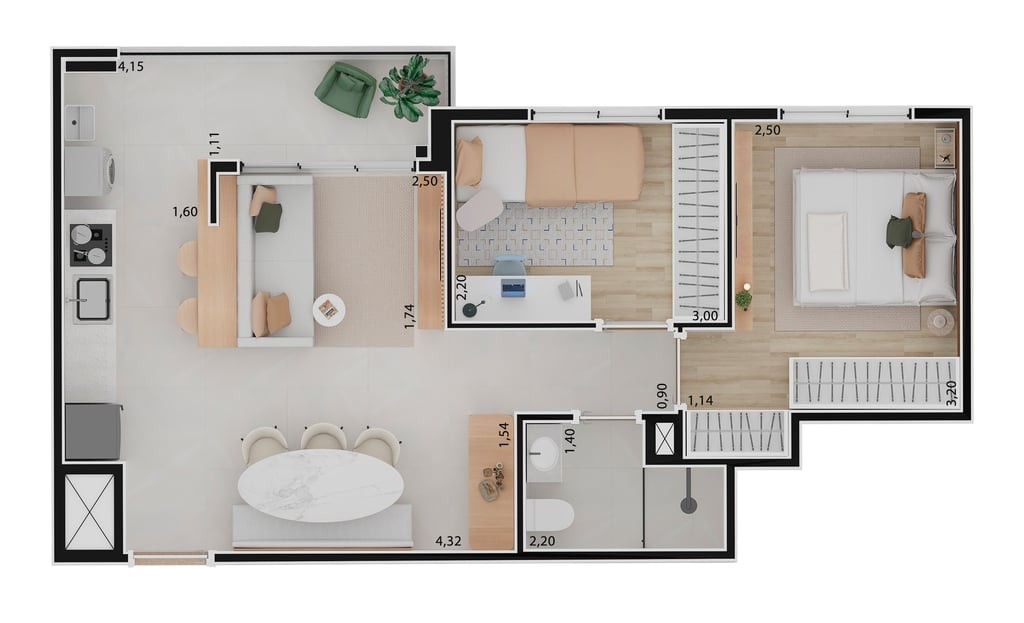 Apartamento, 2 quartos, 51 m² - Foto 12