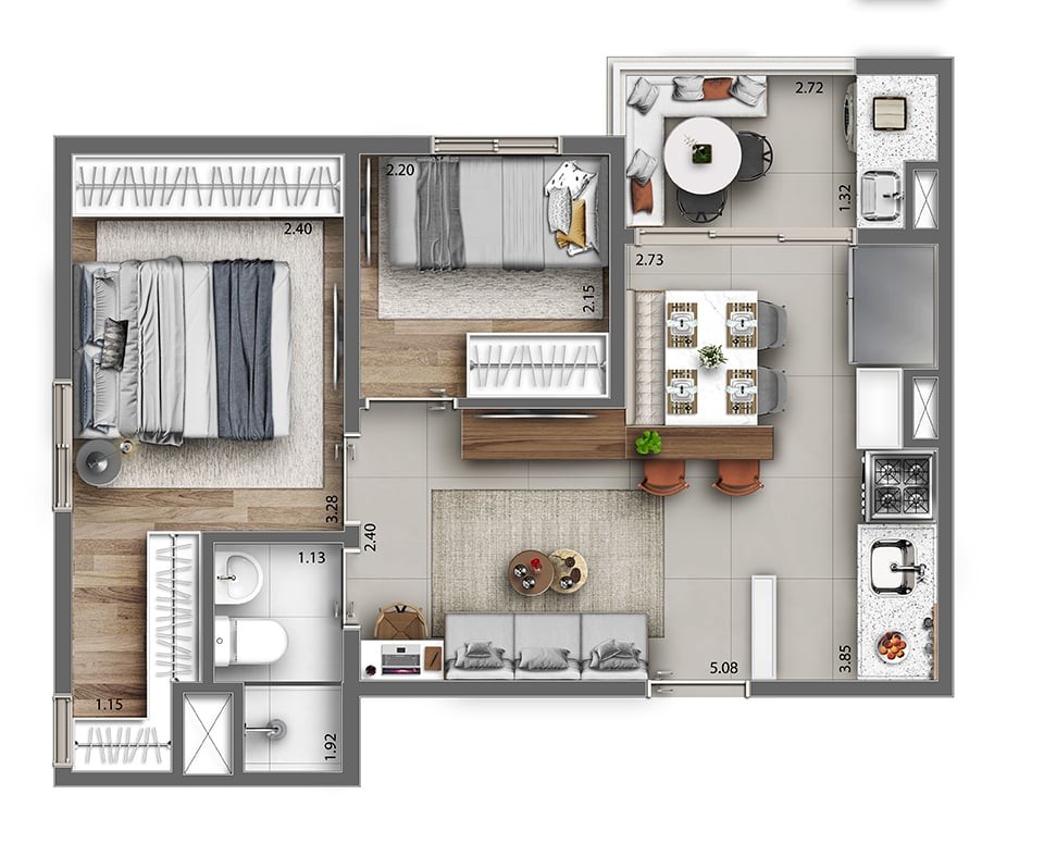 Apartamento à venda com 2 quartos, 42m² - Foto 27