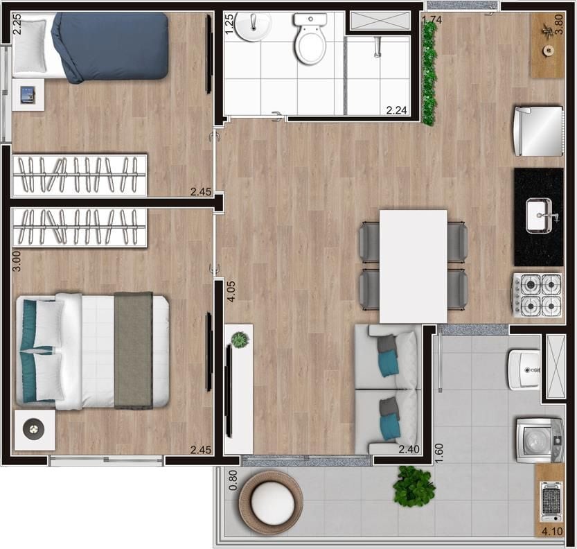 Apartamento à venda com 2 quartos, 43m² - Foto 33