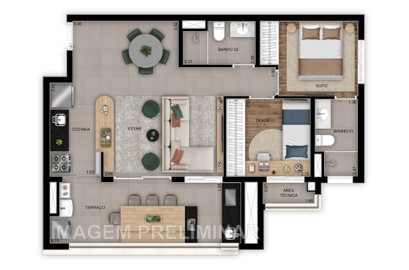 Apartamento, 2 quartos, 47 m² - Foto 28