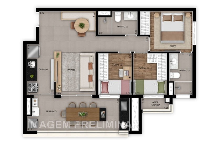 Apartamento à venda com 2 quartos, 64m² - Foto 27