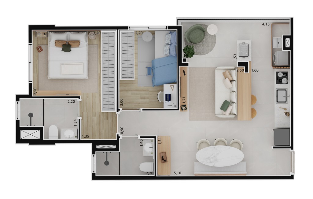 Apartamento, 2 quartos, 56 m² - Foto 13