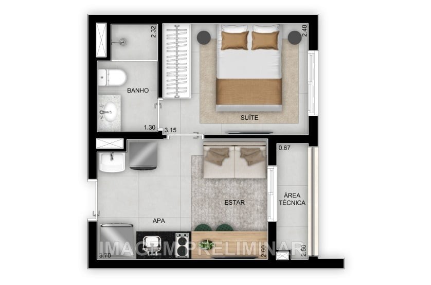 Apartamento, 2 quartos, 47 m² - Foto 23