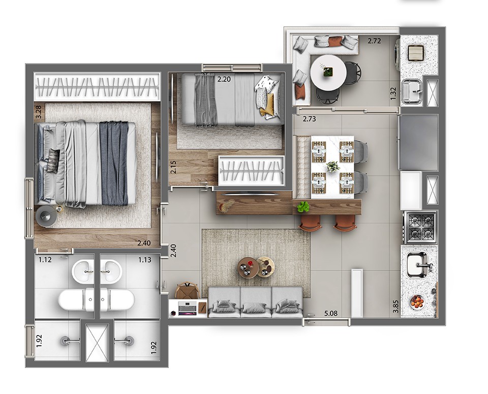 Apartamento à venda com 2 quartos, 40m² - Foto 26