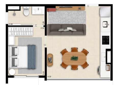 Apartamento à venda com 1 quarto, 37m² - Foto 28