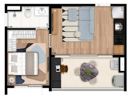 Apartamento à venda com 1 quarto, 37m² - Foto 27