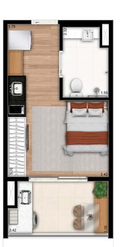 Apartamento à venda com 1 quarto, 37m² - Foto 24