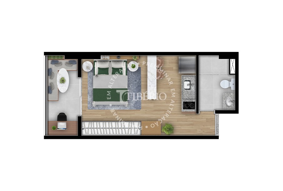 Apartamento à venda com 1 quarto, 33m² - Foto 7