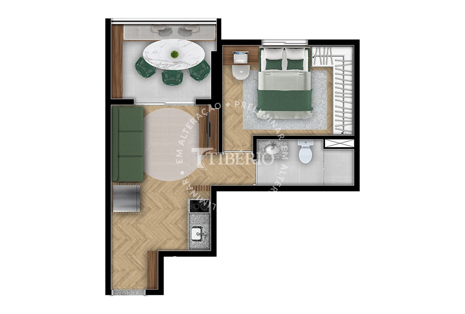 Apartamento à venda com 1 quarto, 33m² - Foto 9