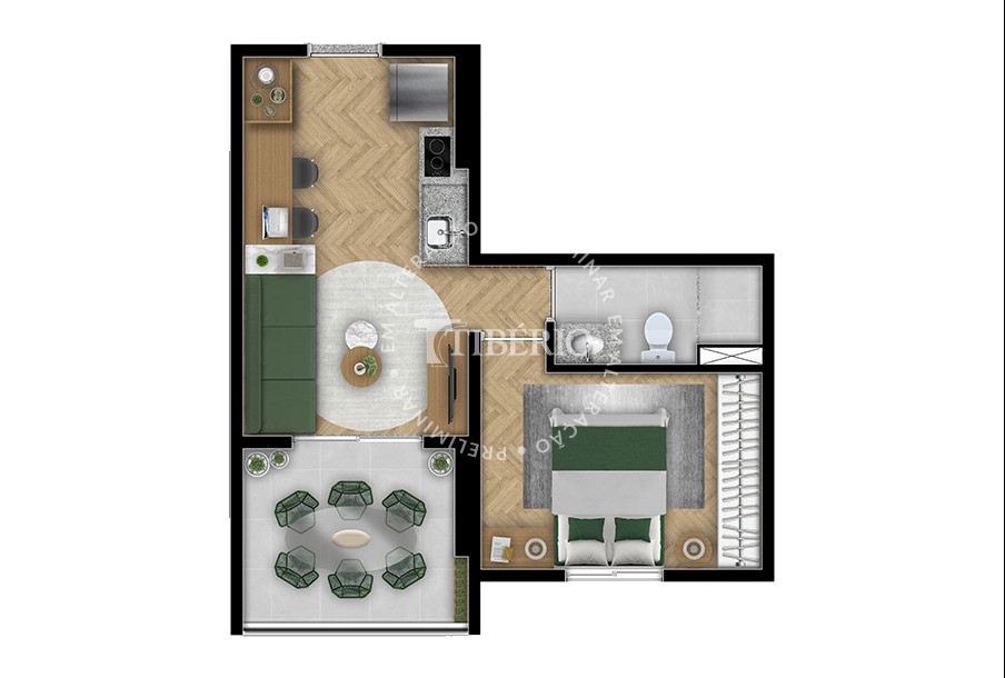 Apartamento à venda com 1 quarto, 33m² - Foto 10