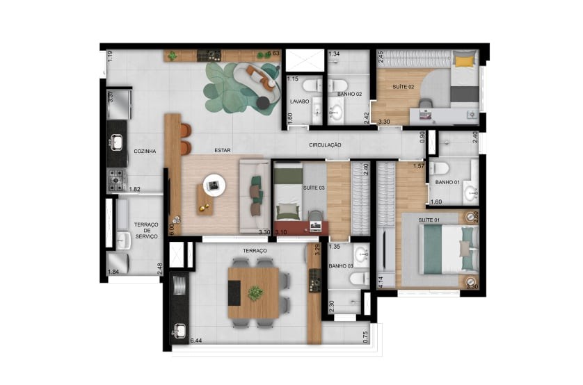 Apartamento à venda com 3 quartos, 96m² - Foto 30