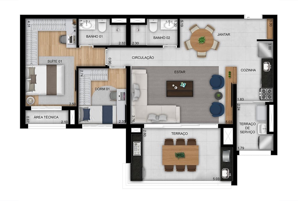 Apartamento à venda com 3 quartos, 113m² - Foto 27