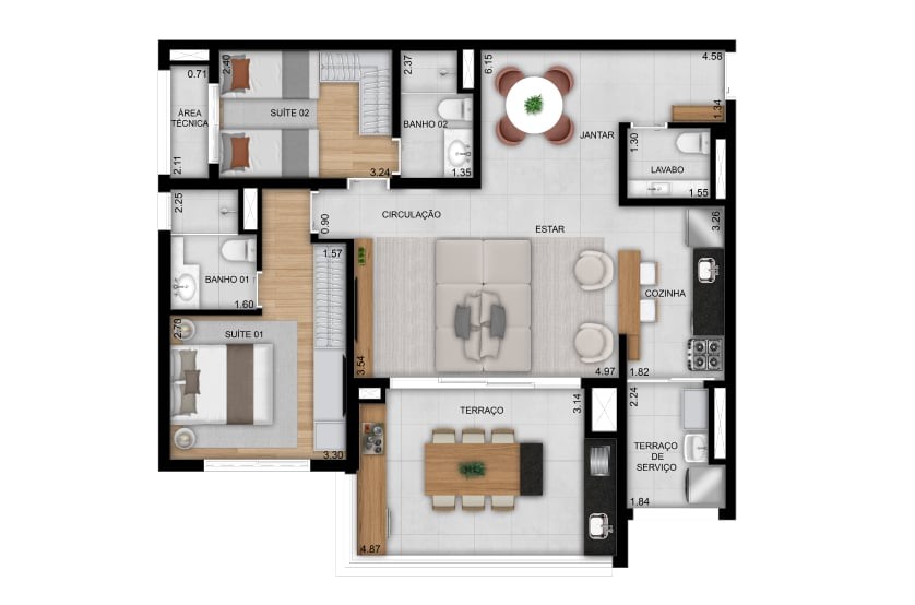 Apartamento à venda com 3 quartos, 113m² - Foto 29