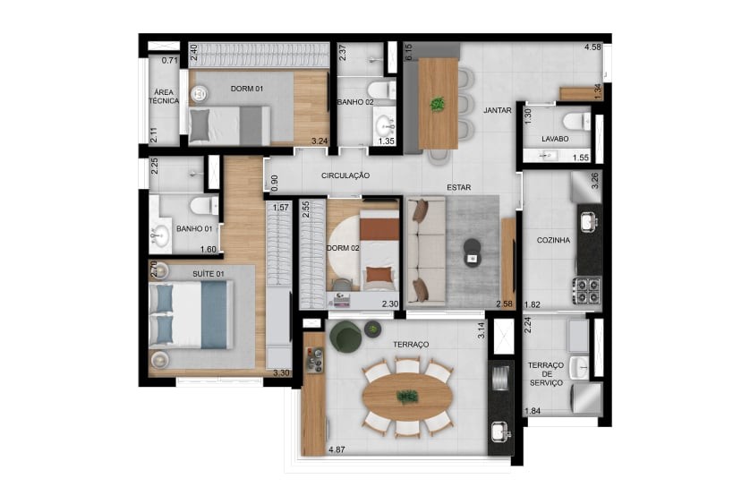 Apartamento à venda com 3 quartos, 113m² - Foto 28