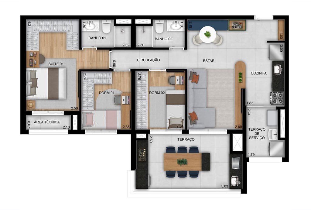 Apartamento à venda com 3 quartos, 96m² - Foto 26