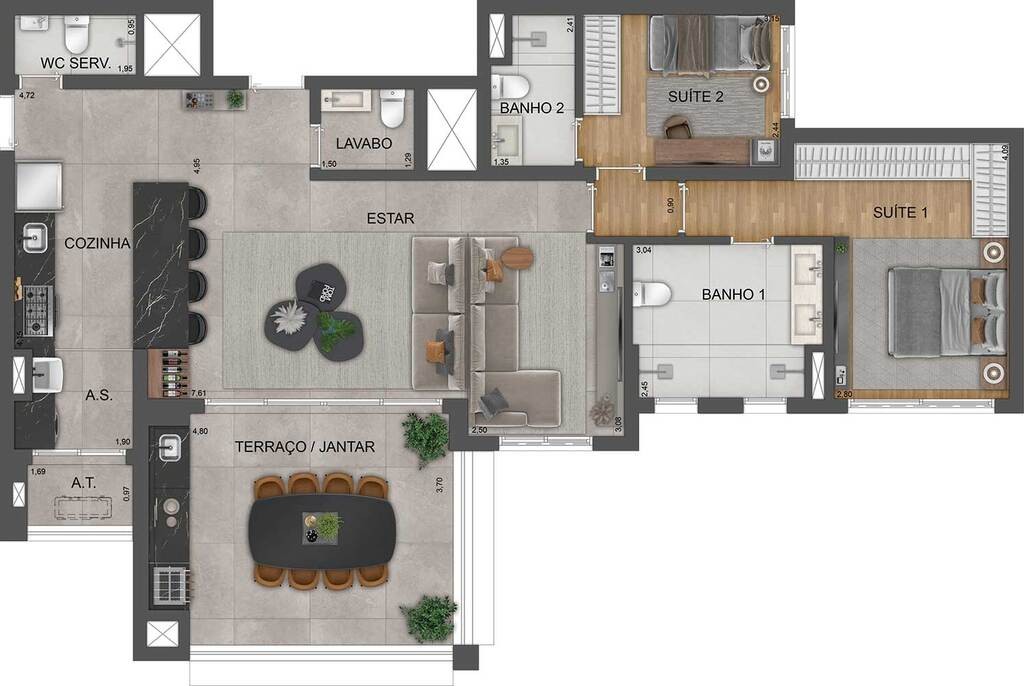 Apartamento à venda com 4 quartos, 135m² - Foto 38