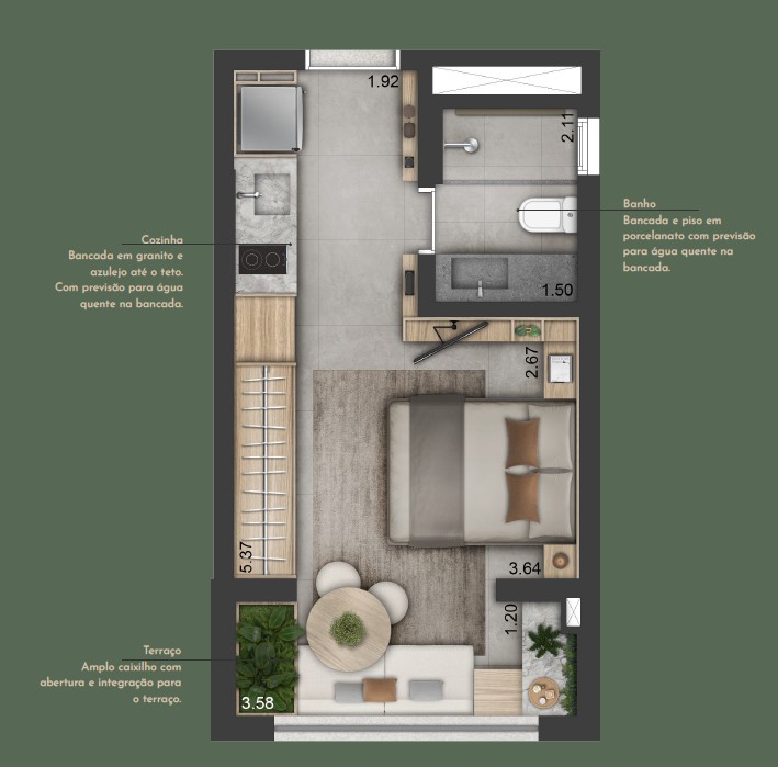 Apartamento à venda com 1 quarto, 30m² - Foto 10