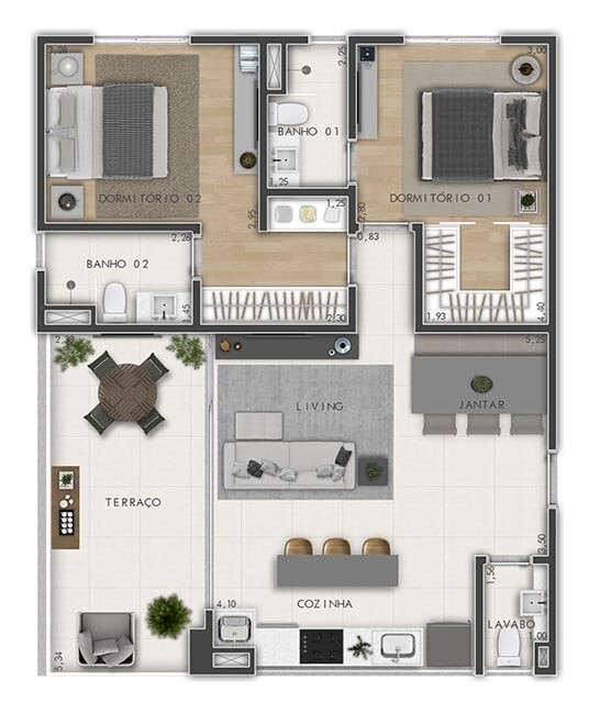 Apartamento, 2 quartos, 80 m² - Foto 13