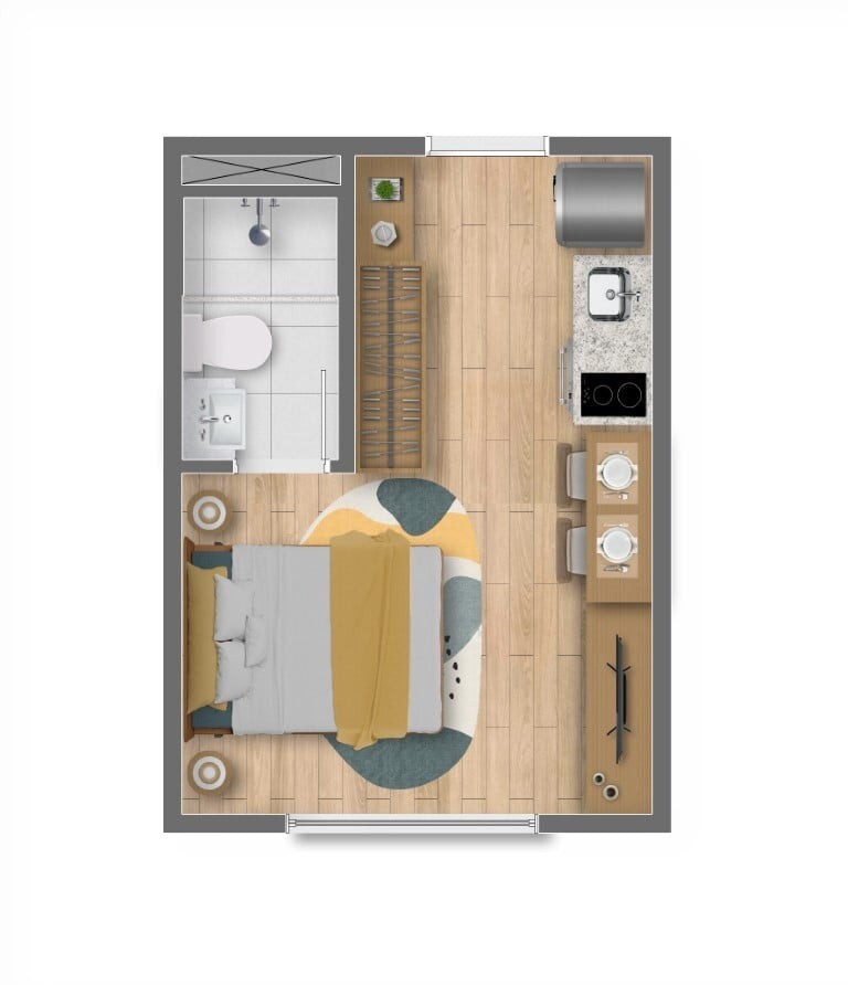 Apartamento, 2 quartos, 35 m² - Foto 23