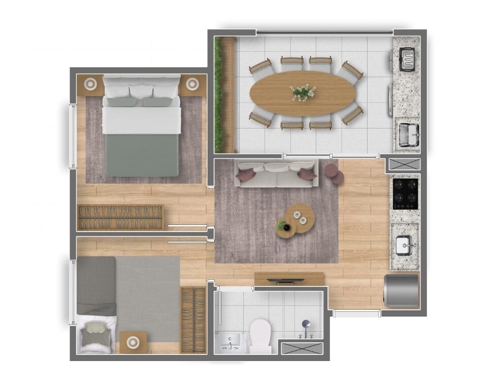 Apartamento, 2 quartos, 35 m² - Foto 26