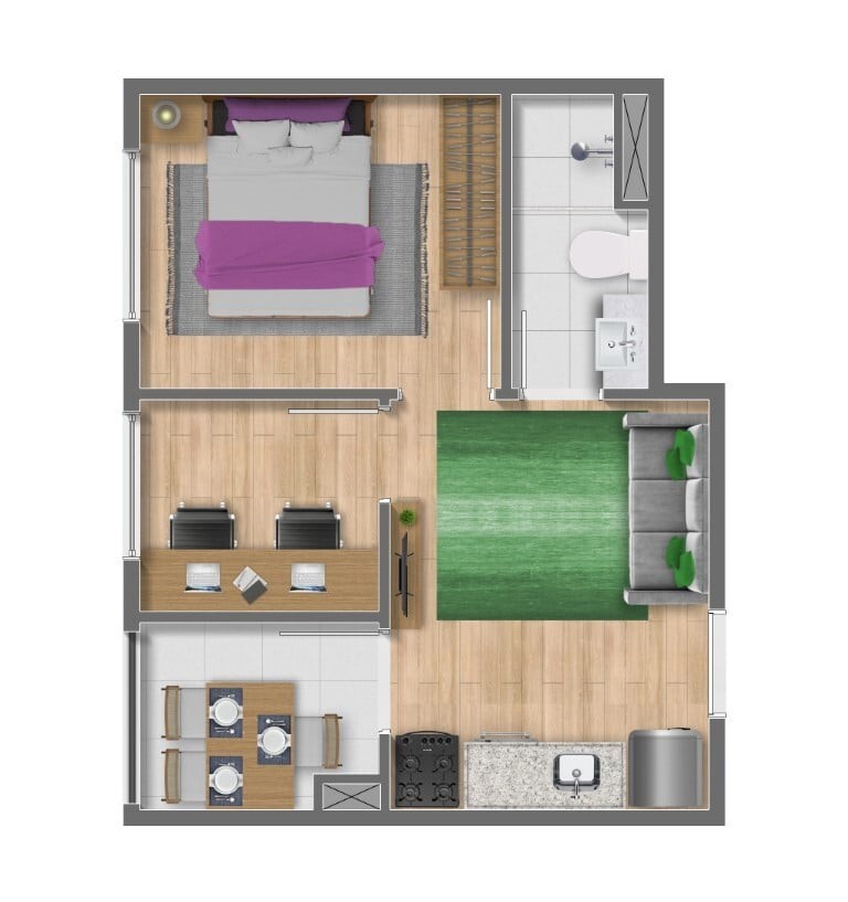 Apartamento, 2 quartos, 35 m² - Foto 24