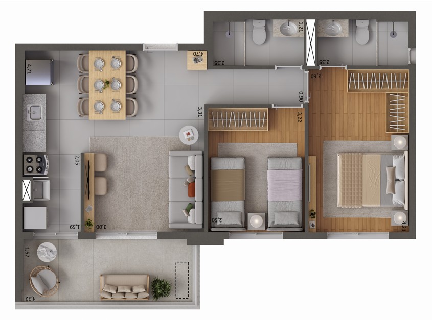 Apartamento, 3 quartos, 89 m² - Foto 26