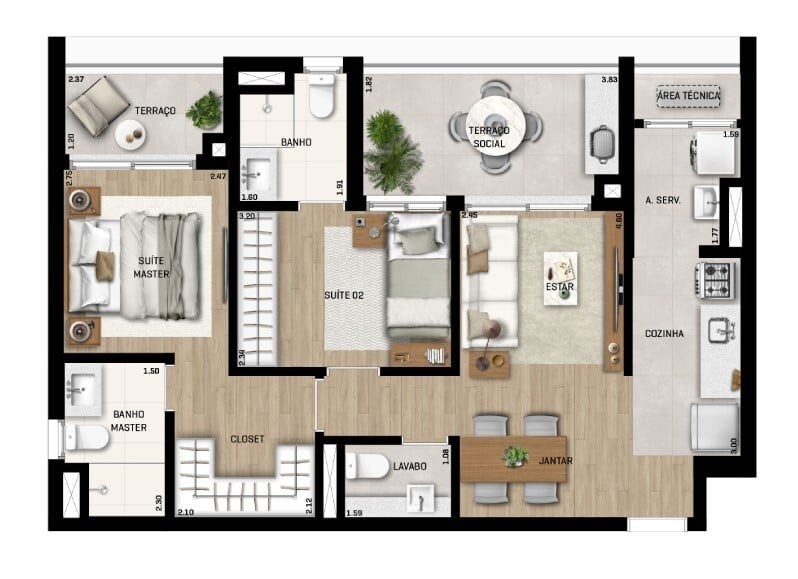 Apartamento, 1 quarto, 44 m² - Foto 32