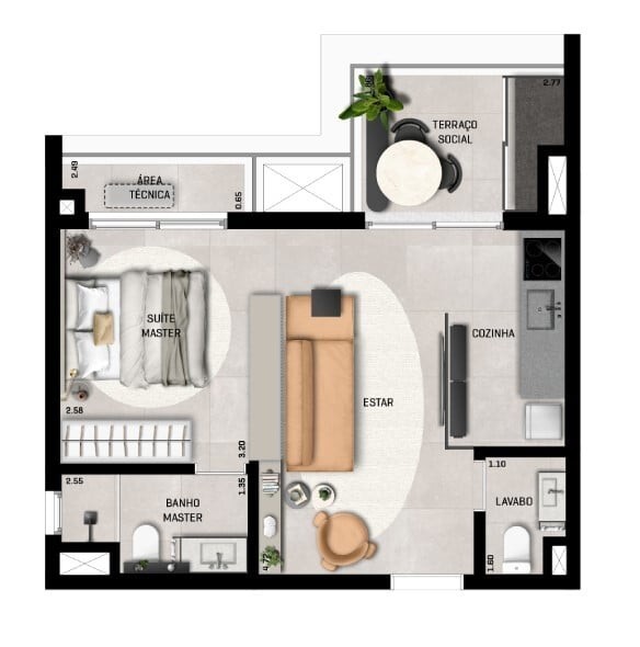 Apartamento, 1 quarto, 44 m² - Foto 31