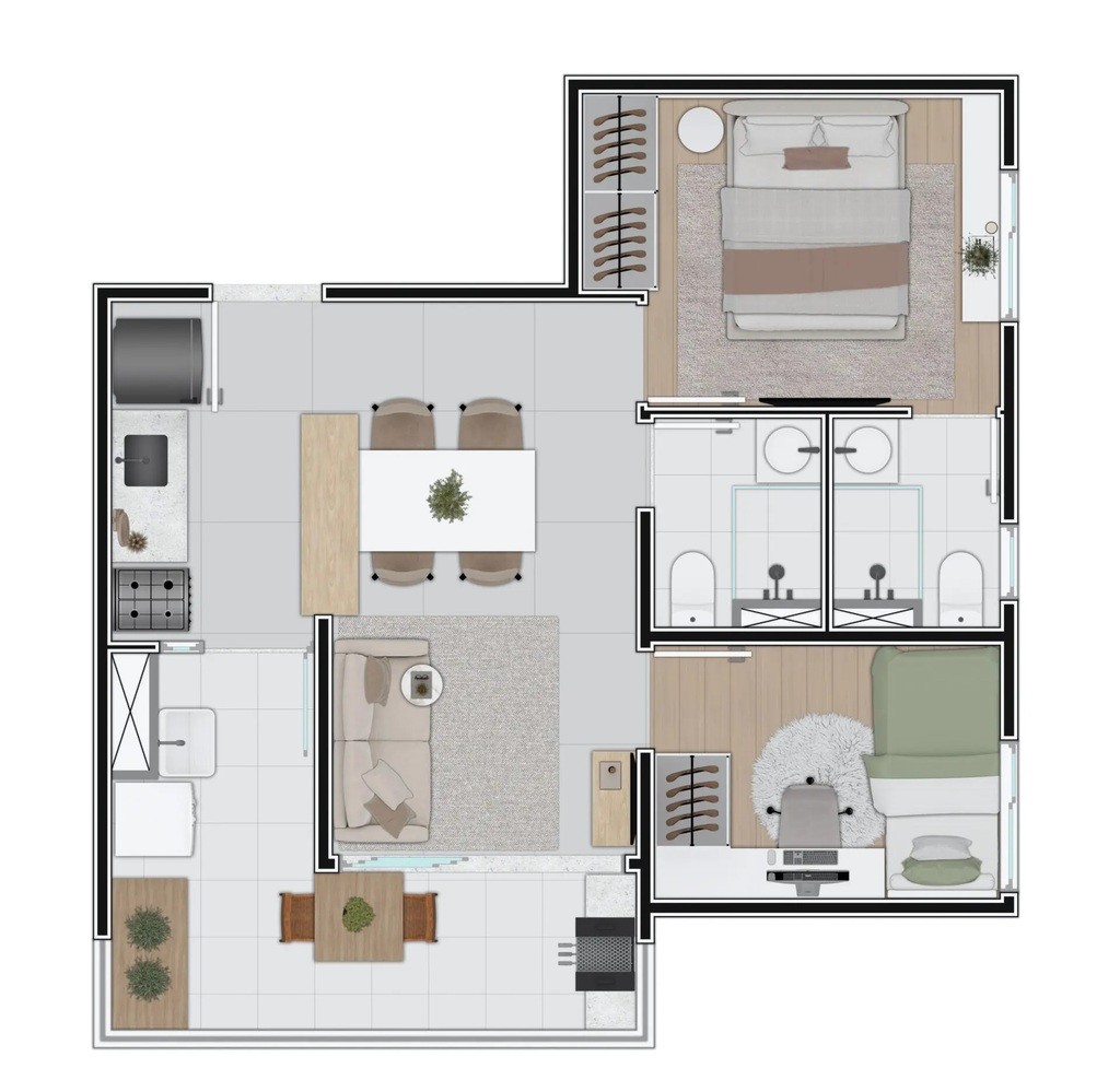 Apartamento, 2 quartos, 46 m² - Foto 17